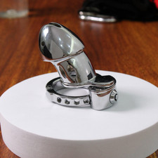 Metal Chastity Cage Press Lock