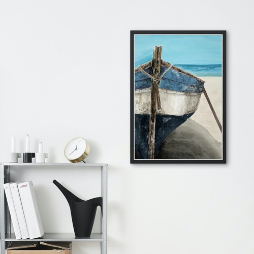 Wood boat wall - boat, poster