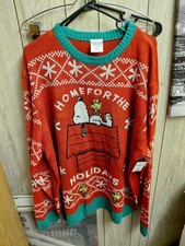 Mens Peanuts Christmas Sweater