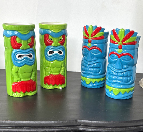 Set ceramic tiki figural - set,