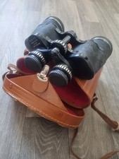 Vintage 10x50 Boots Binoculars Coated Optics with Brown Case Made in Hong Kong
