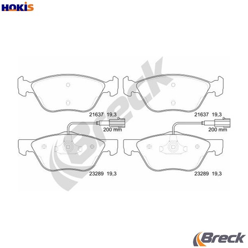 Brake pad set disc - brake,
