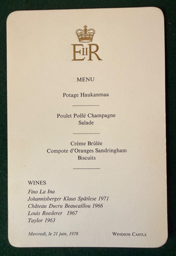 Antique royal menu - royal,