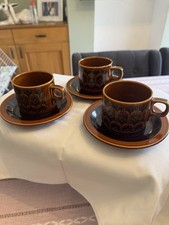 3 Vintage Hornsey Heirloom Cups And Saucers Made In England.