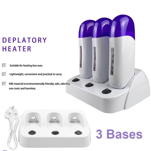 Depilatory roll wax heater - on,