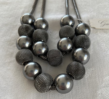 Chunky Statement Necklace Grey