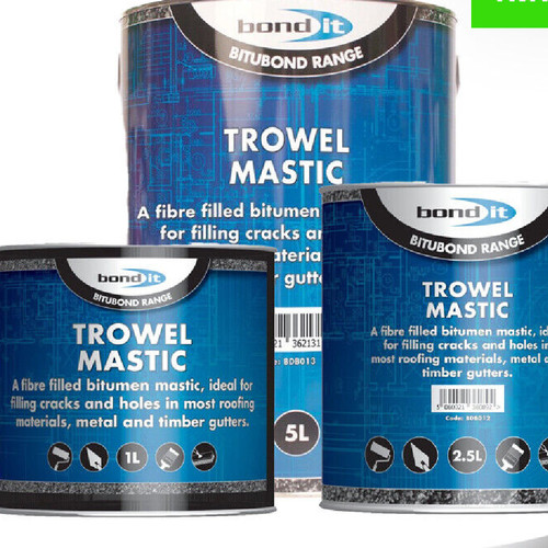 Bond trowel mastic black 1l - trowel,