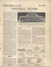 Vauxhall Victor F Motor Trader Service Data No. 299 1958