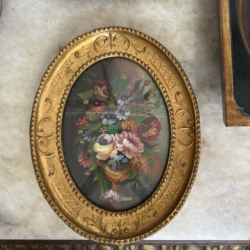 Vintage italian floral oil - floral,