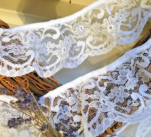 White gathered frilled - gathered,