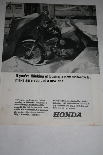 1965 advert for honda s90 - for, "honda