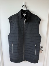 Reiss Men’s Quilted Gilet, Black, Large