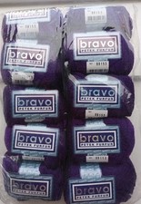 10x50g BRAVO Purple Net Web ruffle trim & scarf knitting yarn + instructions