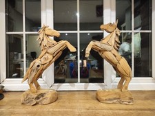 Pair Of handmade Teak Rearing