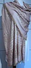 LOVELY shawl/LARGE/khaki/PALE PINK designer size 63-175cm