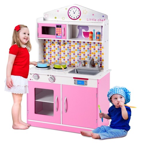 Wooden kids play kitchen - play,