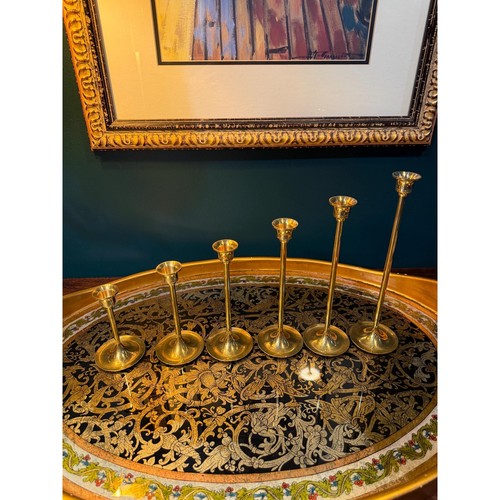 Set mid century brass - 6, mid-century