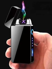 New Electric Plasma Rechargeable Flameless Arc Lighter USB Double Touch Sensor
