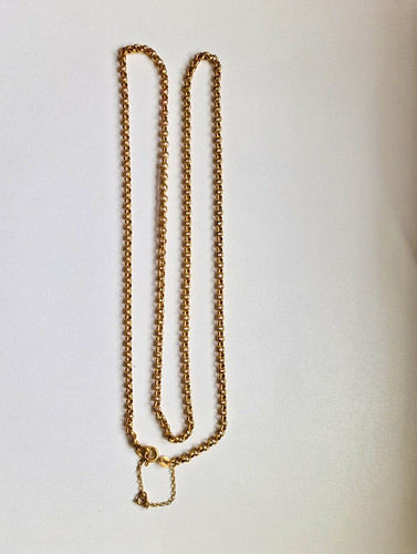 9ct gold belcher - 9ct, chain,