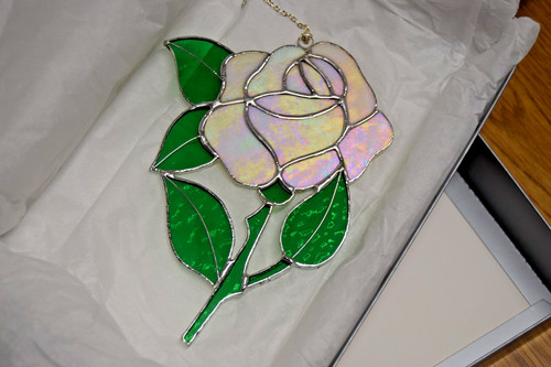 Stained glass ivory - stained,