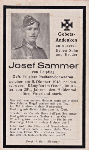 Ww2 german death card - death,