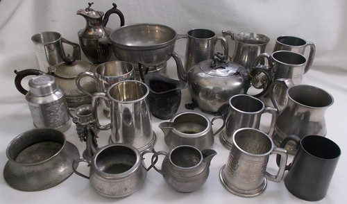 Pewter scrap metal large - pewter,