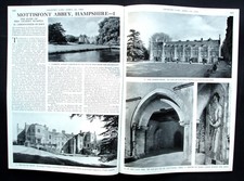 MOTTISFONT ABBEY. Country Life magazine, 1954. Bet' Winchester & Salisbury