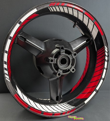 Red white wheel wrap - red,