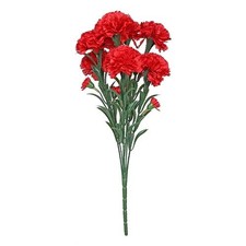 Red Carnation Bunch Artificial Flower Decoration 40cm