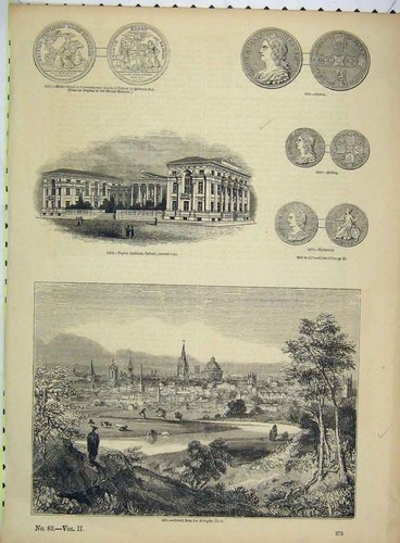 Old antique print - print, oxford