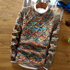 Men Knit Jumper Winter Thicken Sweater Chunky Cable Shirt Top Pullover Knitwear