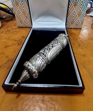 Antique Mezuzah Scroll Silver
