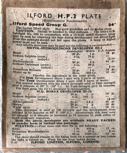Antique box ilford hp3 - of,