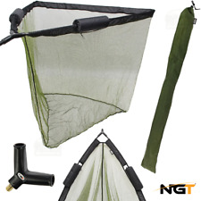 NGT 42" Inch Landing Net With Dual Floats Carp Fishing Metal V block + Stink Bag