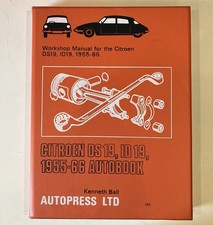 Citroen DS 19, ID 19, 1955-66 Autobook Workshop Manual Kenneth Ball PRISTINE