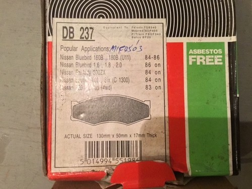 Db237 front brake pads similar - pads,