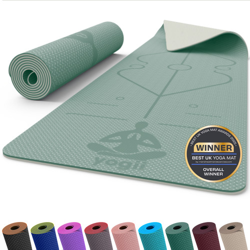 Yoga mat 6mm thick - yoga, slip