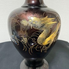Bronze Flower Vase DRAGON 12.8