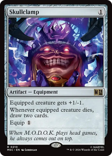 Skullclamp draw cards - (ex/nm),