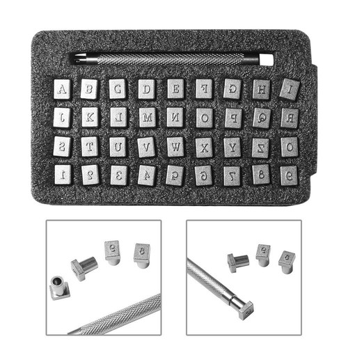 Leather stamping kit alphabet - stamping,