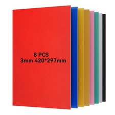 8pc A3 Colored Plywood Sheets