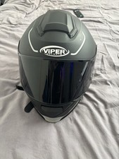 VIPER RS-V171 BLUETOOTH FLIP FRONT SPEAKERS MOTORBIKE HELMET WITH TWO VISORS 