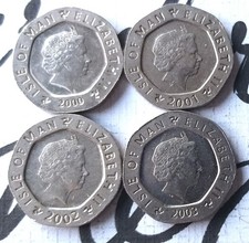 Isle of Man 4 x 20p coins