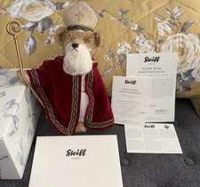 steiff teddy Bear musical saint nicholas 28cm Boxed ltd edition of  2008 pieces 