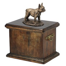 French Bulldog III Wooden Urn