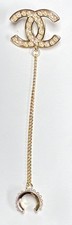 Chanel Gold Metal Faux Pearl