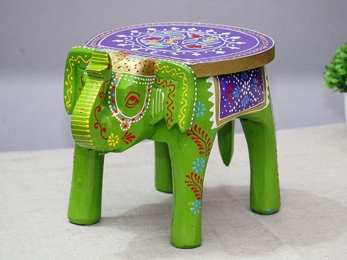 Wooden hand pained elephant - hand,