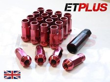 GT50 Long wheel nuts RED 12x1.25 fits Nissan Skyline R32 R33 GTR GTS