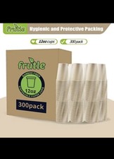 FRUTLE Paper Cups 12 OZ Coffe Cups-Paper Cups for Hot Beverages 12oz/300pcs