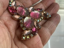 Vintage 1950s lucite floral - lucite,